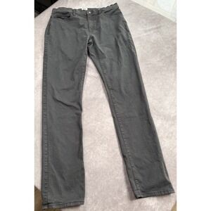 Flint & Tinder Men's Sz 34 x‎ 34 Denim Jeans Stretch Dark Gray Straight Slim Fit